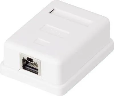 Produktbild von renkforce Netzwerkdose Aufputz CAT 6 1 Port Weiß