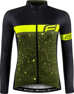 Produktbild von Jersey Force Spray Lady Damen lang armeegrün-gelb fluo größe XS 9001422-XS
