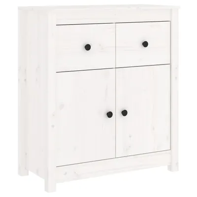 Obrázok produktu pre vidaXL Príborník biely 70x35x80 cm Masívne borovicové drevo