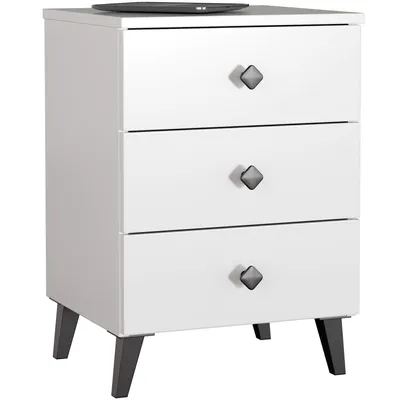 Produktbild von Akord Kommode Mobi Weiß/Schwarz 40X37X58 Cm
