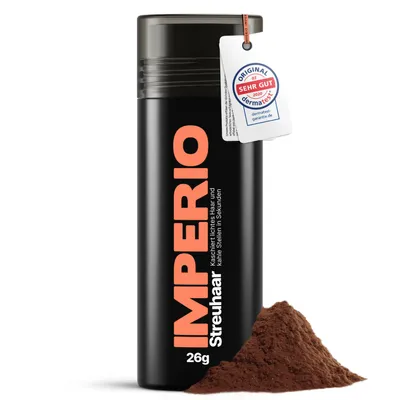 Produktbild von IMPERIO Streuhaar zur Haarverdichtung & vollem Haar in Sekunden. Schütthaar für einen authentischen Look. In Premium Friseurqualität - 26g (kupfer)