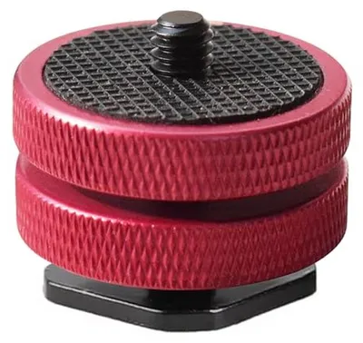 Productafbeelding van Flitsschoenadapter 1/4 inch voor DSLR-camera's met rubberen mat en statiefaansluiting