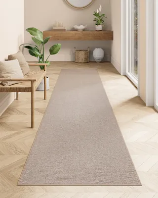 Produktbild von SONGMICS HOME Teppich, 80 x 150/200/300 cm, Wohnzimmerteppich, rutschfester Teppich, Jute-Optik, Dekoration, für Flur, Küche, Schlafzimmer, Esszimmer,