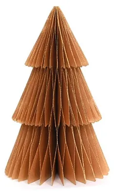 Only Natural – Wabenpapier-Weihnachtsbaum – Gold – 20 cm – Ansicht 1