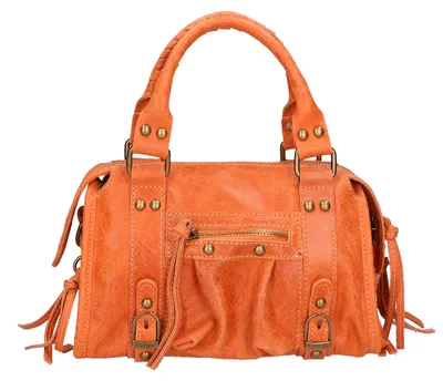 Produktbild von Erisia Damen Schultertasche aus Wildleder, mit Muster, abnehmbarer Trageriemen, hergestellt in Italien