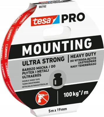 Image de Ruban tesa® Mounting PRO Ultra Strong, de montage, double face, adhésif, 19 mm, L-5 m