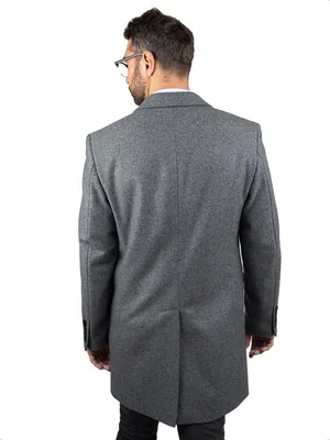 Produktbild von Zapana Herren Wollmantel Luit hellgrau L