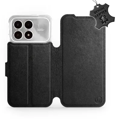 Produktbild von Echtleder Handyhülle für Xiaomi POCO F8 Pro, Mobiwear Leather, Schwarz