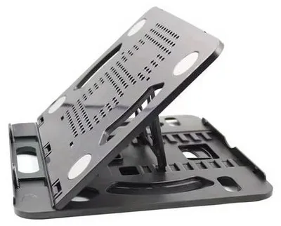Zdjęcie produktu dla Ergonomiczna podstawka pod tablet z możliwością obrotu o 360°, przeznaczona do mat, laptopów, uchwytów na smartfony i chłodzących chusteczek; składana i antypoślizgowa.