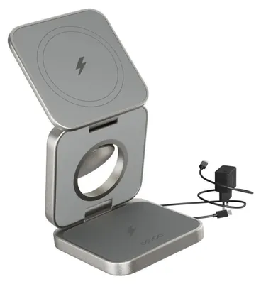 Produktbild von Epico UltraBase EF45 3in1 Fold Alu Mag+ Wireless Charging Stand - titanium