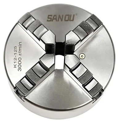 Immagine prodotto di Mandrino a quattro ganasce – 125 mm, autocentrante – 4 ganasce – Autocentrante – Campo di serraggio da 2,5 a 40 mm – Ganasce interne – Per tornio