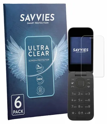 Produktbild von 6x Für HMD 2660 Flip 4G Schutzfolie Savvies Displayschutz Display Schutz Folie Klar Transparent