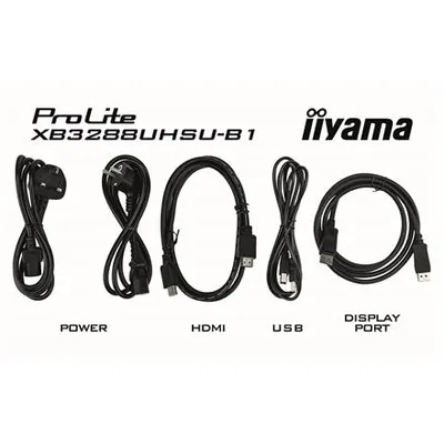 Obrázok produktu pre iiyama ProLite XB3288UHSU-B1, 80 cm (31.5"), 3840 x 2160 px, 4K Ultra HD, LED, 3 ms, Čierna