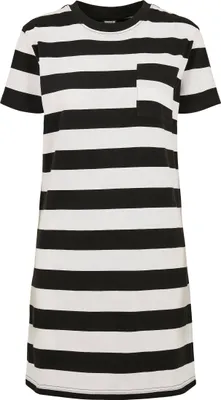 Produktbild von Urban Classics Ladies - Stripe Boxy Tee Kleid schwarz - XS