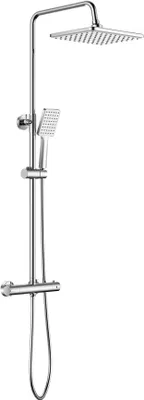 Produktbild von Duschsystem mit Thermostat, Kopfbrause,Duschkopf mit Schlauch und Halterung, Regendusche mit armatur