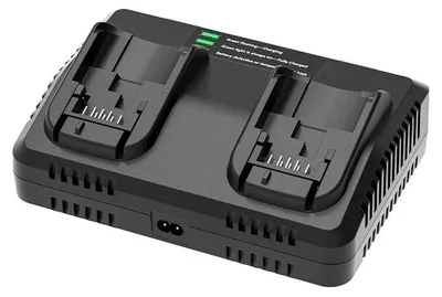 Produktbild von Akku Ladegerät - 20V Li-Ion Doppelport Schnellladegerät - Für DCB200 DCB201 DCB205 Werkzeugakkus - Dual Port Ladestation