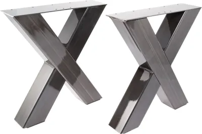 Produktbild von Bankgestell X 80/80 Stahl Klarlack