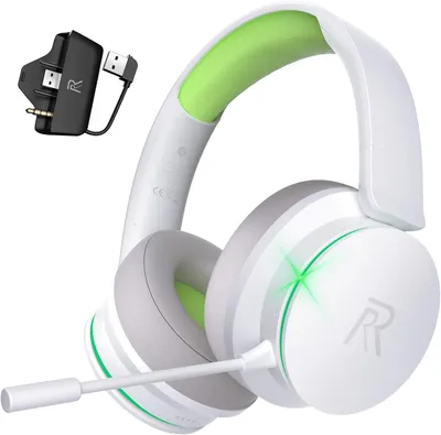 Zdjęcie produktu dla Zestaw słuchawkowy do gier dla Xbox Series X|S, Xbox One, PS5, PS4, z redukcją szumów, Bluetooth 5.3, bezprzewodowy zestaw słuchawkowy do komputera z mikrofonem, dźwięk przestrzenny 3D, bateria 45H