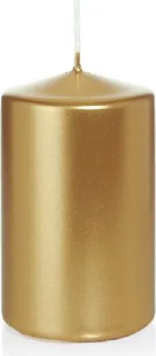 Produktbild von Stumpenkerzen Gold 100 x Ø 60 mm, 16 Stück