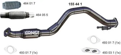 Produktbild von ERNST Abgasrohr Auspuffrohr für VW GOLF VI (5K1) Vorne 155441