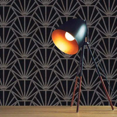 Obrázok produktu pre TADESSI grafická tapeta Carlo M1-No.461 netkaná tapeta čierna bronzová geometrická tapeta obývacia izba spálňa kuchyňa