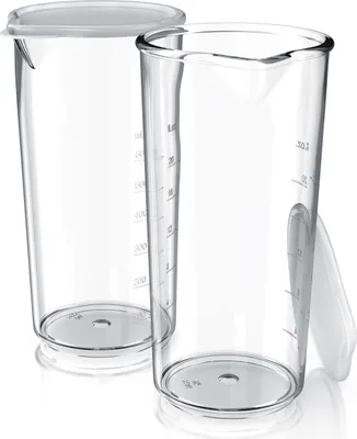 Produktbild von Arendo 2x Messbecher, Kunststoff, 600ml, ideal für elektrische Handmixer und Handrührer