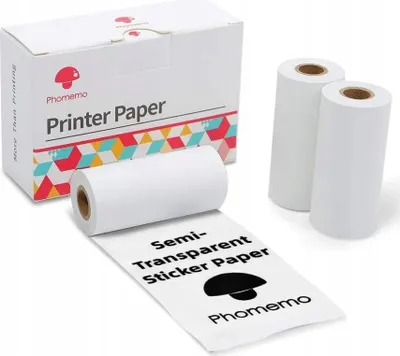 Zdjęcie produktu dla Papier termiczny samoprzylepny do Phomemo M02 M02Pro M03AS M04S M04AS rolka