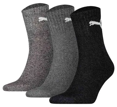 Produktbild von Puma Short Crew Socken 3 Paare Schwarz,Grau EU 47-50 Herren Schwarz,Grau EU 47-50