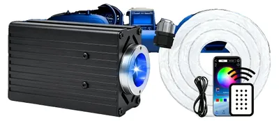 Produktbild von Glasfaserlichter, Funkel-Funktion, APP/Fernbedienung, 500StückX0.75mmX3m