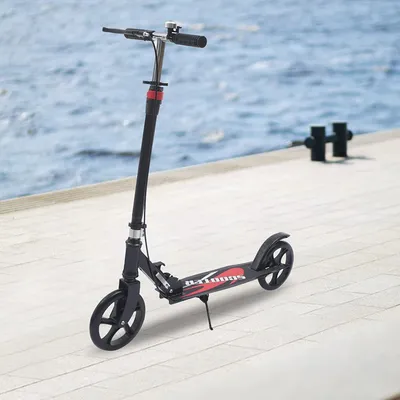 Image de Trottinette pliable avec plateforme large et épaisse pour enfants et adultes jusqu'à 118 kg
