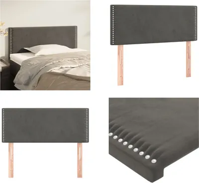 Produktbild von vidaXL Kopfteil Dunkelgrau 100x5x78/88 cm Samt - Kopfteil - Kopfteile - Bett-Kopfteil - Bettkopfteil