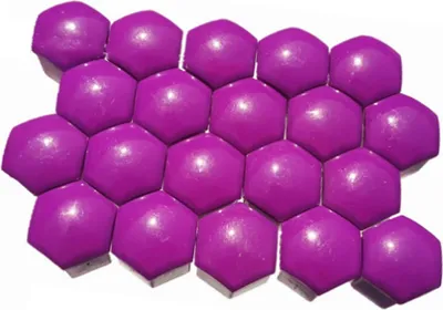 Produktbild von 20PCS Auto Radnabenmutter Schutzhülle Staubdichte Dekoration Snap in ABS-KunststoffLila 17mm/0,67in