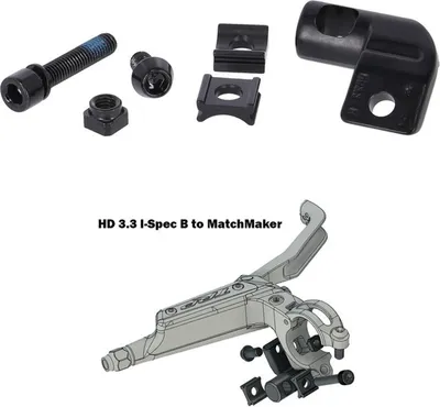 Immagine prodotto di Adattatori del cambio TRP Kit di adattatori Matchmaker, rechts, schwarz (1 set)