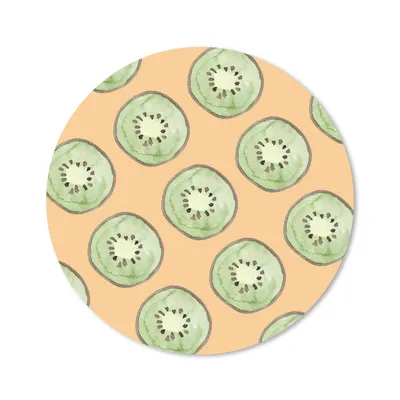 Produktbild von MuchoWow® Mauspad Mousepad Kiwi - Obst - Aquarell - Schablonen 30x30 cm - Mousepads - Maus Mat - Pad - Mausunterlage - Tischunterlage - Schreibtischmatten