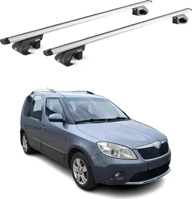 Immagine prodotto di Dachträger Grundtäger für Skoda Roomster 2006-2015 90kg Alu Silber 2 tlg ABE