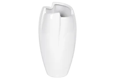 Zdjęcie produktu dla Vase Keramik 8x8x17cm weiß glasiert