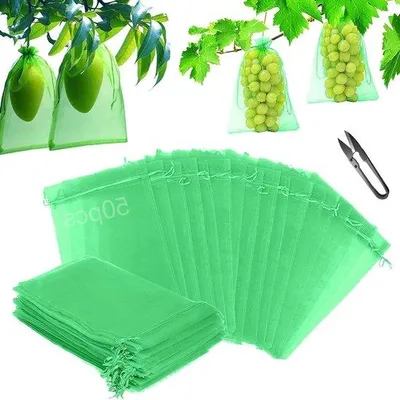 Immagine prodotto di Sacco verde con rete per proteggere frutta e verdura