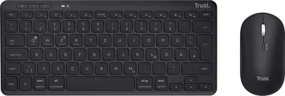 Produktbild von Tastatur Maus Set Kabellos, QWERTZ-Layout, 84% Recyclingkunststoff, Wiederaufladbare Multi-Device Funktastatur mit Maus für PC, Laptop, Mac, iPad