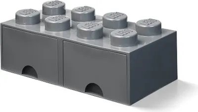 Produktbild von LEGO Aufbewahrungsbox mit 2 Schubladen, 22,5 Liter, Grau - Polypropylen - LEGO