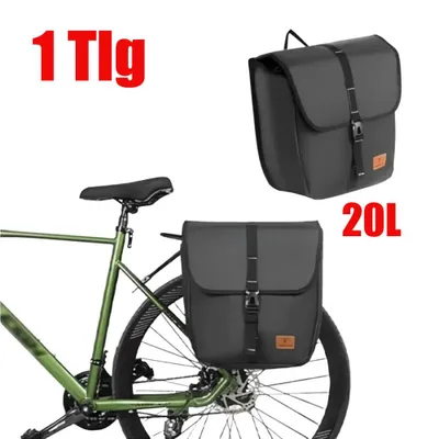 Image de Sacoche de vélo pour porte-bagages, sacoche de vélo étancheSacoche de porte-bagages - 20L noir, 1 pièce