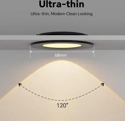 Immagine prodotto di Lampada da incasso a LED 12V per camper e barche - 4 faretti - Bianco caldo - 3000K - Cucina e bagno di roulotte