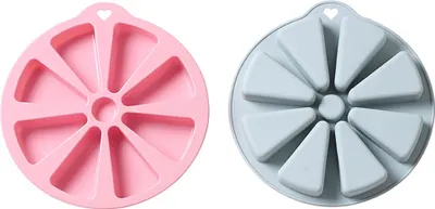 Produktbild von CANDeal 2PCS 8 Cavity Triangle Kuchen Backform, machen 16PCS Kuchen, Silikon Praline Jelly Mould