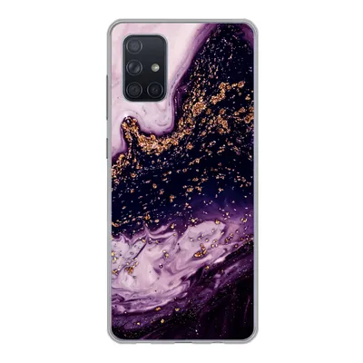 Produktbild von MuchoWow® Handyhülle Schutzhülle Hülle für Samsung Galaxy A51 5G Marmor - Gold - Naturstein Silikon Softcase Handy Hülle - Abbildung