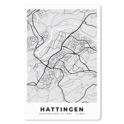Produktbild von MuchoWow® Mauspad Mousepad Stadtplan - Hattingen - Karte - Deutschland 40x60 cm - Mousepads - Maus Mat - Pad - Mausunterlage - Schreibtisch Accesoire