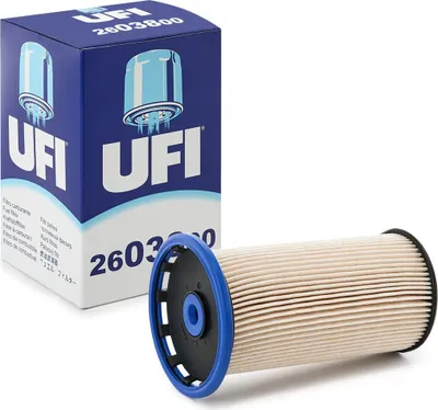 Produktbild von Kraftstofffilter UFI 26.038.00 für VW Golf VII Schrägheck (5G1, BQ1, BE1, BE2) Filtereinsatz
