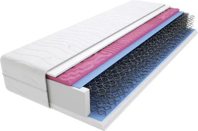 Produktbild von Matratze 160x180 cm Doppelmatratze, H3 Mittelfest Bonellfedermatratze 16 cm Hoch Profilierter Moletschaum Hypoallergene, HR-Schaum, Wendematratze mit Klimafaser, Gesteppter Bezug Sora Molet