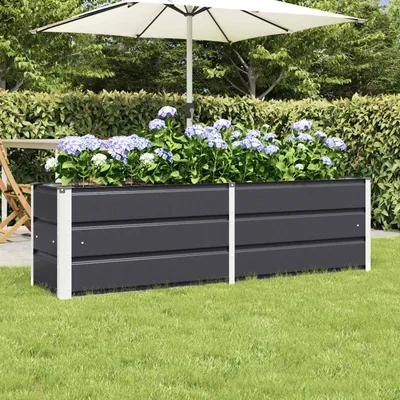 Produktbild von Cloris DesignMöbel Pflanzkübel Anthrazit 160 x 40 x 45 cm Stahl - Beete DE971919