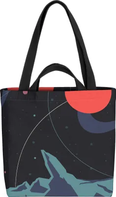 Produktbild von VOID Retro Universum Galaxie Tasche 33x33x14cm,15l Einkaufs-Beutel Shopper Einkaufs-Tasche Bag