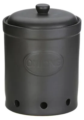 Image de BIA : Boîte de conservation pour oignons, finition mate, couleur noire