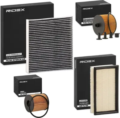Produktbild von RIDEX Filterset Inspektionspaket Filtersatz für FORD Focus II Schrägheck (DA, HCP, DP) Focus II Kombi (DA, FFS, DS) FOCUS II Cabriolet für VOLVO V50
